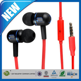 赤い内部耳 3.5mm ヘッドホーンかマイクロフォンとのイヤホーンの騒音分離ステレオの Earbuds