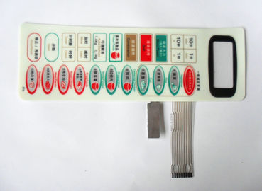 LED の自己接着防水膜スイッチ、多浮彫りにされた押しボタン スイッチ