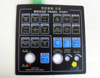 Custom Keypad Membrane Switch Panel PET Adhesive With LED , Metal Dome
