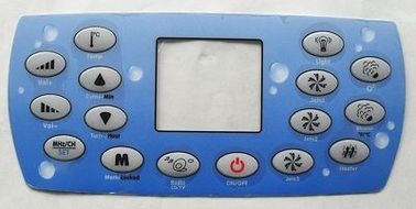 光沢のあるポリカーボネートの LED の窓 ISO9001 が付いている青い膜スイッチ パネル