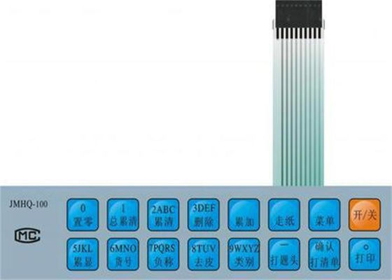 PC/ペット PCB のキーボードの膜スイッチは豊富な色熱抵抗を浮彫りにしました